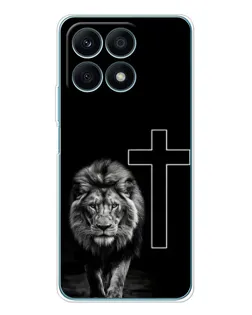Чохол для Huawei Honor X8a з картинкою «Лев та Хрест»