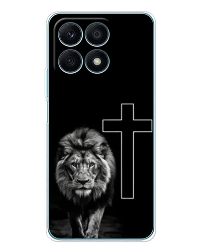 Чехол для Huawei Honor X8a с картинкой «Лев и Крест»
