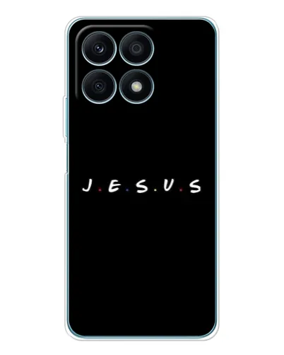 Чехол для Huawei Honor X8a с картинкой «Точки веры J.E.S.U.S.»