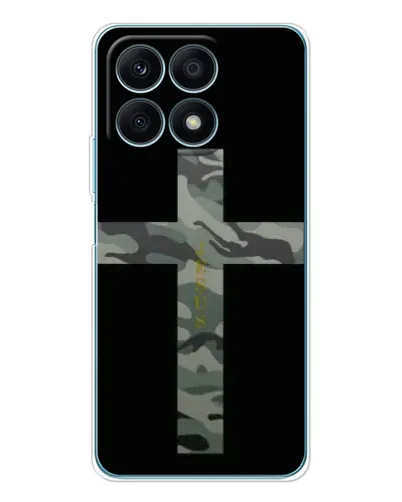 Чехол для Huawei Honor X8a с картинкой «Милитари Крест»