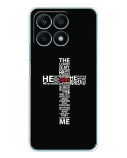 Чехол для Huawei Honor X8a с картинкой «Текстовый крест» Чехол для Huawei Honor X8a с картинкой «Текстовый крест»