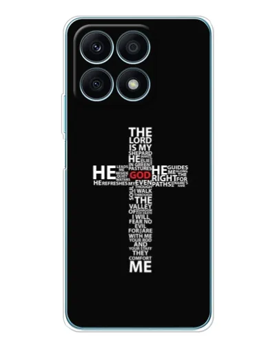 Чохол для Huawei Honor X8a з картинкою «Текстовий хрест» Чохол для Huawei Honor X8a з картинкою «Текстовий хрест»