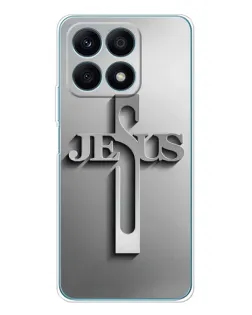 Чехол для Huawei Honor X8a с картинкой «Металлический крест Jesus» Чехол для Huawei Honor X8a с картинкой «Металлический крест Jesus»