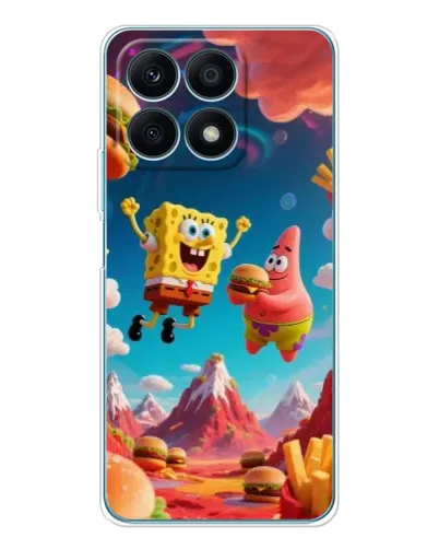 Чехол для Huawei Honor X8a с картинкой «Космический фастфуд»