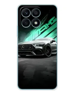 Чехол для Huawei Honor X8a с картинкой «Темный Mercedes AMG»