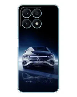 Чехол для Huawei Honor X8a с картинкой «Ночной Mercedes EQ»