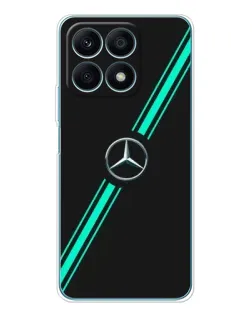 Чехол для Huawei Honor X8a с картинкой «Спортивные линии Mercedes» Чехол для Huawei Honor X8a с картинкой «Спортивные линии Mercedes»