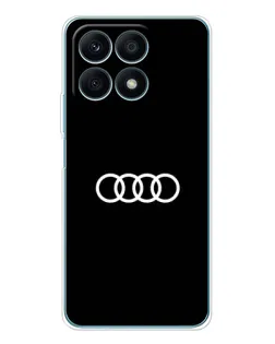 Чехол для Huawei Honor X8a с картинкой «Audi White Logo»