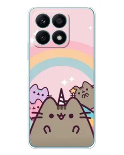 Чехол для Huawei Honor X8a с картинкой «Единорог Pusheen»