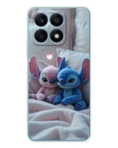 Чехол для Huawei Honor X8a с картинкой «Плюшевые Стич Ангел»