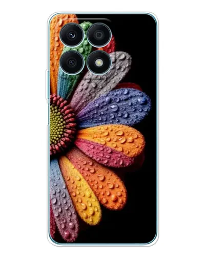 Чехол для Huawei Honor X8a с картинкой «Радужный цветок» Чехол для Huawei Honor X8a с картинкой «Радужный цветок»