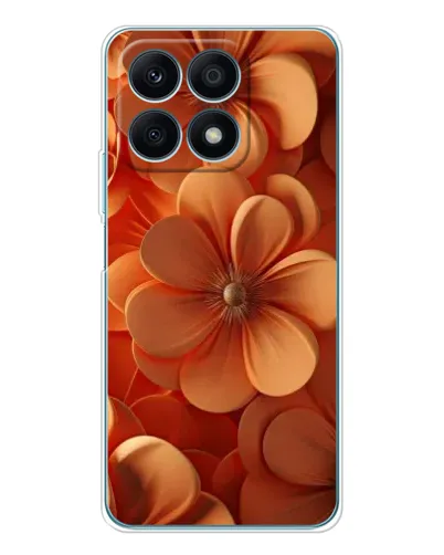 Чехол для Huawei Honor X8a с картинкой «Оранжевый макро цветок» Чехол для Huawei Honor X8a с картинкой «Оранжевый макро цветок»