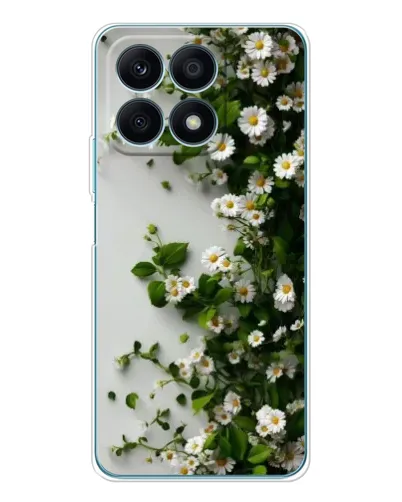 Чехол для Huawei Honor X8a с картинкой «Ветка мелких белых цветов» Чехол для Huawei Honor X8a с картинкой «Ветка мелких белых цветов»