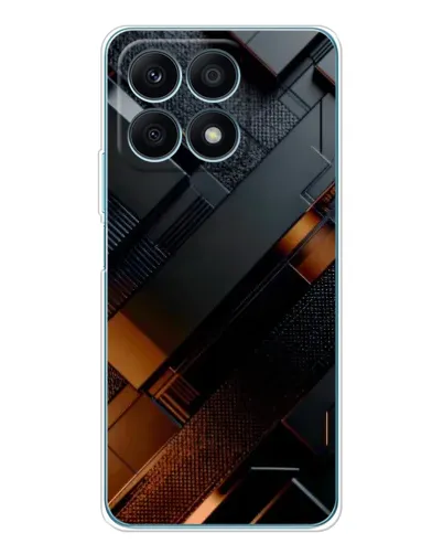 Чехол для Huawei Honor X8a с картинкой «Черные геометрические блоки» Чехол для Huawei Honor X8a с картинкой «Черные геометрические блоки»