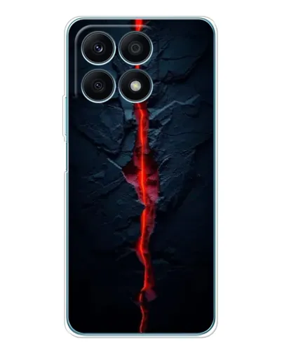 Чехол для Huawei Honor X8a с картинкой «Kрасная лавовая трещина» Чехол для Huawei Honor X8a с картинкой «Kрасная лавовая трещина»