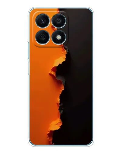 Чехол для Huawei Honor X8a с картинкой «Оранжевый разлом» Чехол для Huawei Honor X8a с картинкой «Оранжевый разлом»