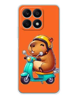 Чохол для Huawei Honor X8a з картинкою «Капібара на скутері» Чохол для Huawei Honor X8a з картинкою «Капібара на скутері»