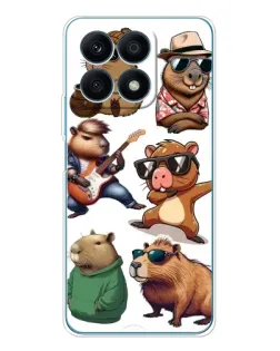 Чохол для Huawei Honor X8a з картинкою «Круті капібари музиканти» Чохол для Huawei Honor X8a з картинкою «Круті капібари музиканти»