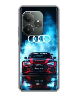 Чехол для Huawei Honor X8d с картинкой «Audi Sport — неон» Чехол для Huawei Honor X8d с картинкой «Audi Sport — неон»