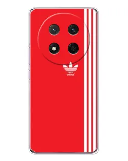 Чехол для Huawei Honor X9c с картинкой «Красный минимализм Adidas»