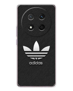 Чехол для Huawei Honor X9c с картинкой «Adidas Карбоновая текстура»