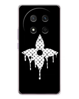 Чехол для Huawei Honor X9c с картинкой «Цветочная монограмма»