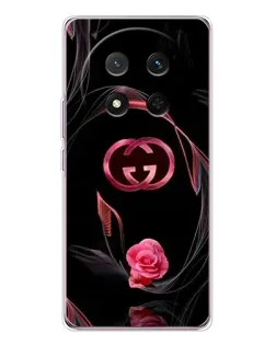 Чехол для Huawei Honor X9c с картинкой «Gucci — неоновая роза» Чехол для Huawei Honor X9c с картинкой «Gucci — неоновая роза»