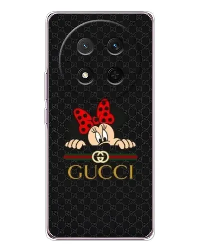Чехол для Huawei Honor X9c с картинкой «Минни Маус Gucci — черный»