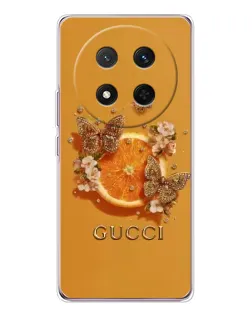 Чехол для Huawei Honor X9c с картинкой «Gucci — золотые бабочки» Чехол для Huawei Honor X9c с картинкой «Gucci — золотые бабочки»