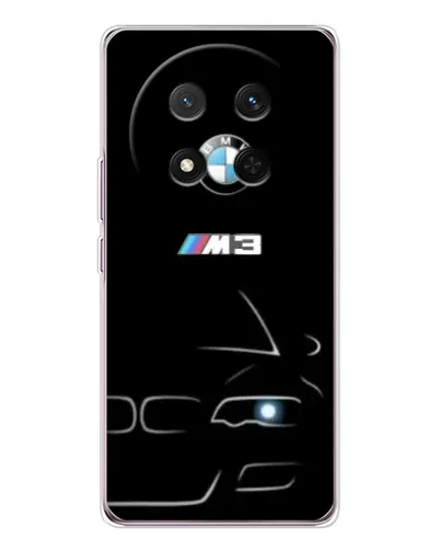 Чехол для Huawei Honor X9c с картинкой «Минималистичный принт BMW M3»