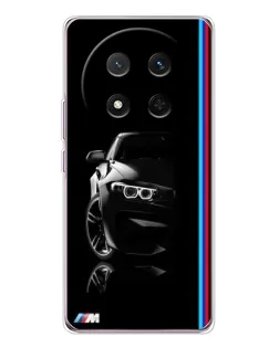 Чехол для Huawei Honor X9c с картинкой «Силуэт BMW в темноте»