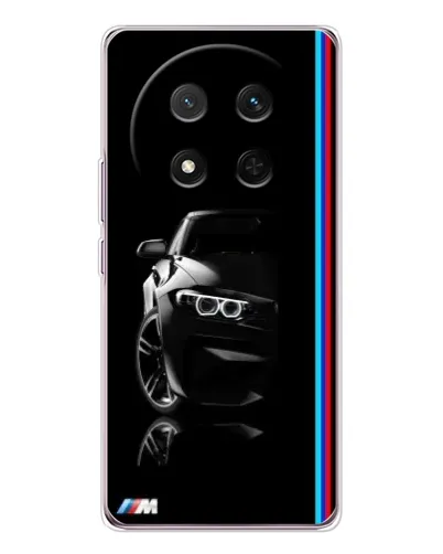 Чехол для Huawei Honor X9c с картинкой «Силуэт BMW в темноте»