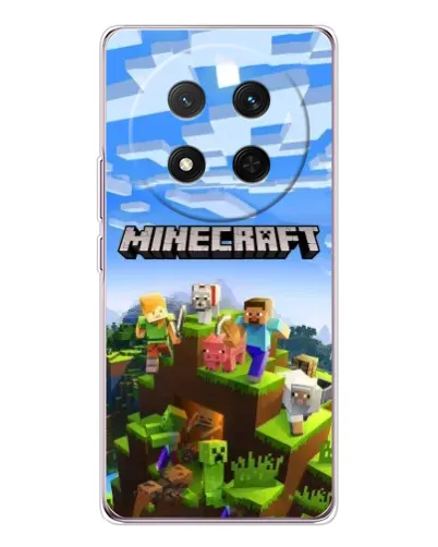 Чехол для Huawei Honor X9c с картинкой «Minecraft классический мир»