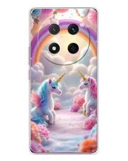Чехол для Huawei Honor X9c с картинкой «Радуга и единороги» Чехол для Huawei Honor X9c с картинкой «Радуга и единороги»