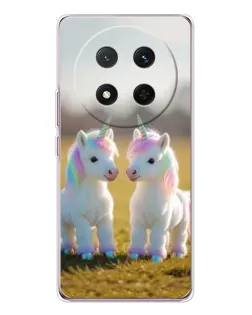 Чехол для Huawei Honor X9c с картинкой «Пара единорогов» Чехол для Huawei Honor X9c с картинкой «Пара единорогов»