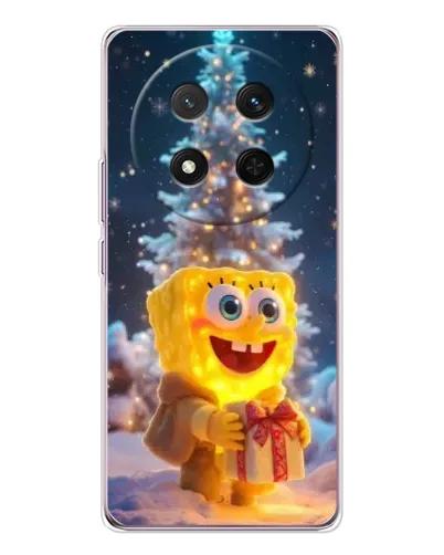 Чехол для Huawei Honor X9c с картинкой «Рождественский Спанч Боб»