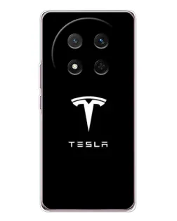 Чохол для Huawei Honor X9c з картинкою «Tesla White Logo»
