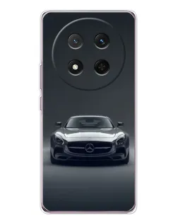 Чехол для Huawei Honor X9c с картинкой «Mercedes на черном»