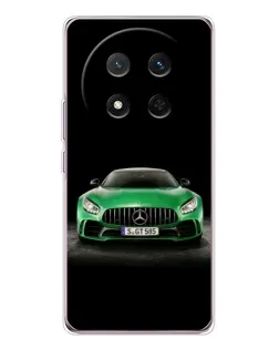 Чехол для Huawei Honor X9c с картинкой «Mercedes — неоновый лого»