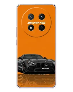 Чехол для Huawei Honor X9c с картинкой «Оранжевый Mercedes AMG»