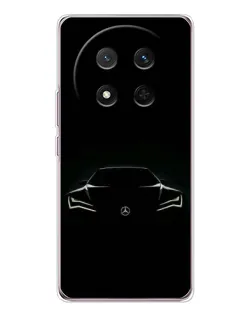 Чехол для Huawei Honor X9c с картинкой «Mercedes — силуэт авто» Чехол для Huawei Honor X9c с картинкой «Mercedes — силуэт авто»