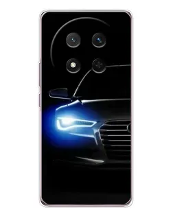 Чехол для Huawei Honor X9c с картинкой «Неоновый взгляд Audi»