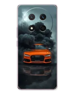 Чехол для Huawei Honor X9c с картинкой «Audi в облаках дыма»