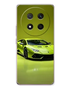 Чехол для Huawei Honor X9c с картинкой «Салатовый Lamborghini Huracan»