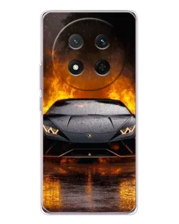 Чехол для Huawei Honor X9c с картинкой «Lamborghini в огне»