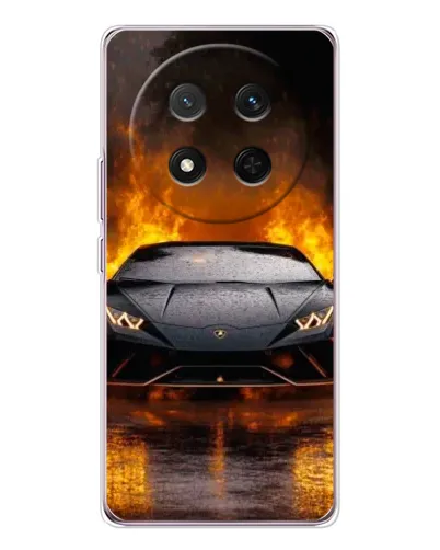 Чехол для Huawei Honor X9c с картинкой «Lamborghini в огне»