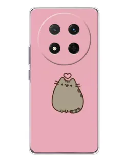 Чехол для Huawei Honor X9c с картинкой «Pusheen сердце»