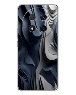 Чехол для Huawei Honor X9c с картинкой «Объемные синие складки»