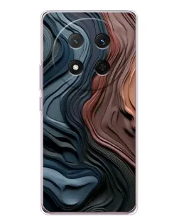 Чехол для Huawei Honor X9c с картинкой «Цветные волны каньона»