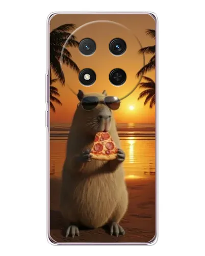 Чехол для Huawei Honor X9c с картинкой «Капибара с пиццей» Чехол для Huawei Honor X9c с картинкой «Капибара с пиццей»